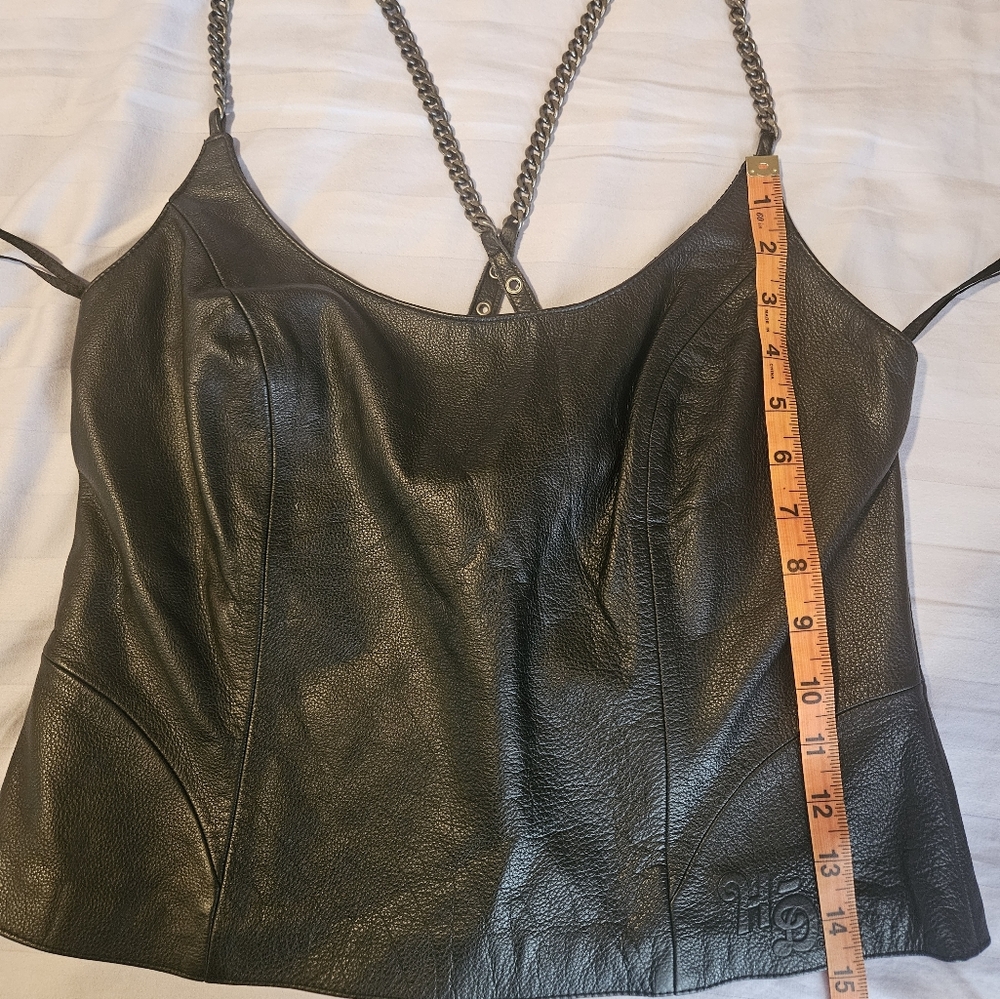Harley-Davidson Black Leather Tank Top - Picture 7 of 7